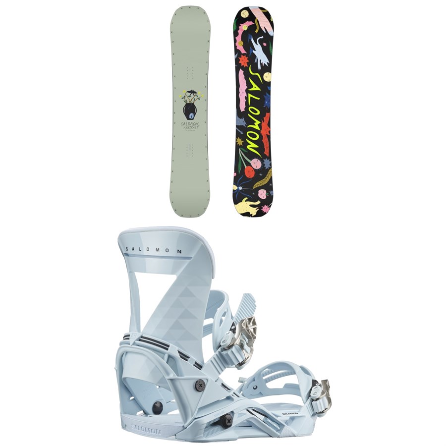 evo Salomon Oh Yeah Snowboard + Vendetta X Snowboard Bindings