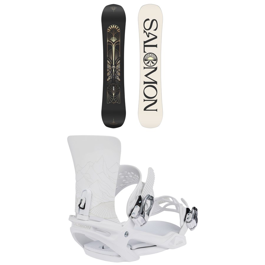 evo Salomon Oh Yeah Snowboard + Vendetta X Snowboard Bindings