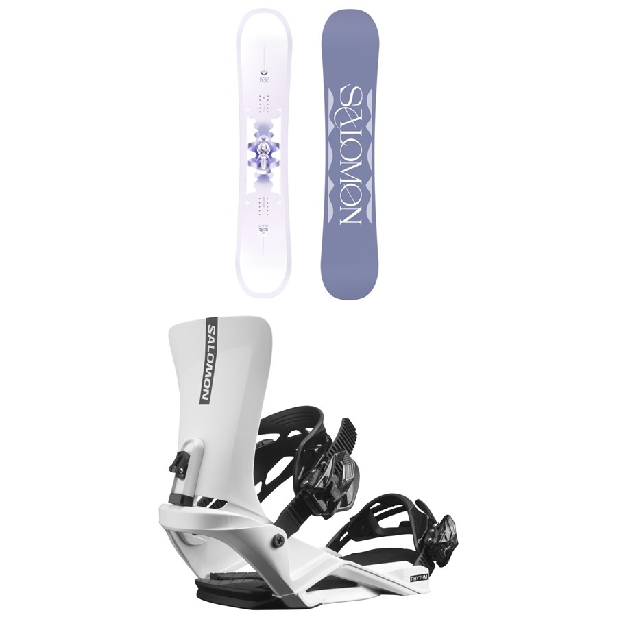 evo Salomon Lotus Snowboard + Rhythm Snowboard Bindings - Women's