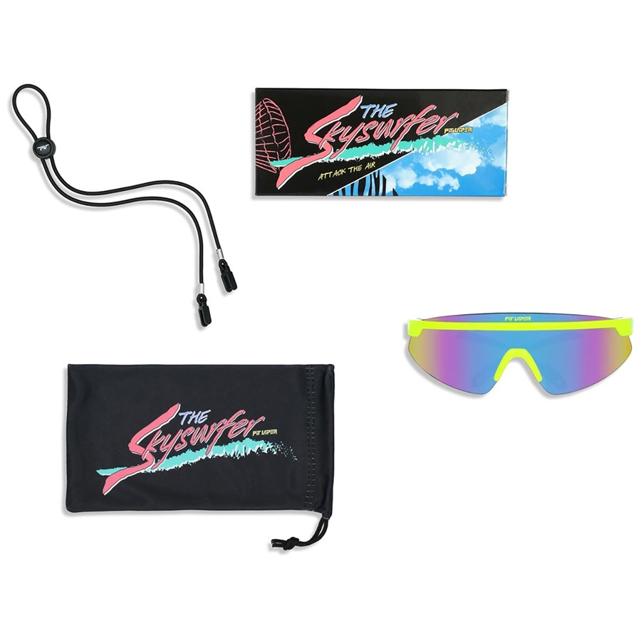 Pit Viper The Skysurfer Sunglasses Polarized NIB Purple Teal Retro Sport Shades The Domestique Skysurfer main image 4