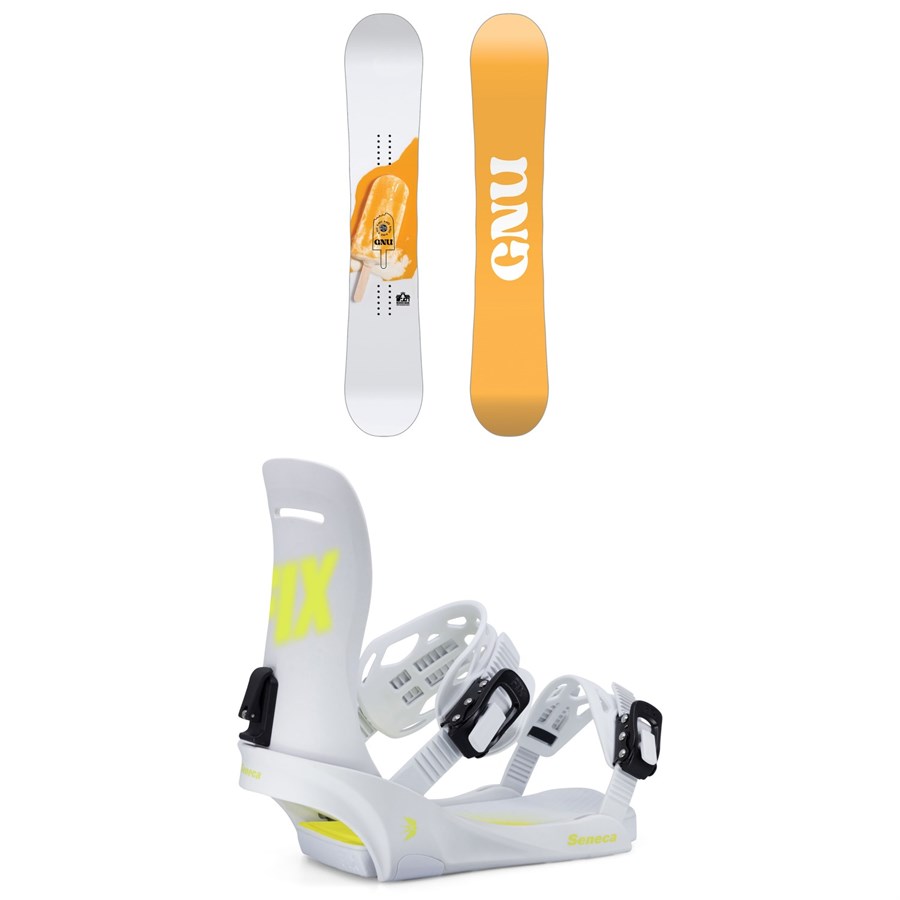 evo GNU B-Nice BTX Snowboard + Fix Seneca Snowboard Bindings