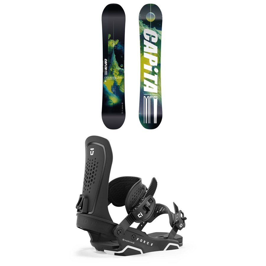 evo CAPiTA Outerspace Living Snowboard + Union Force Snowboard