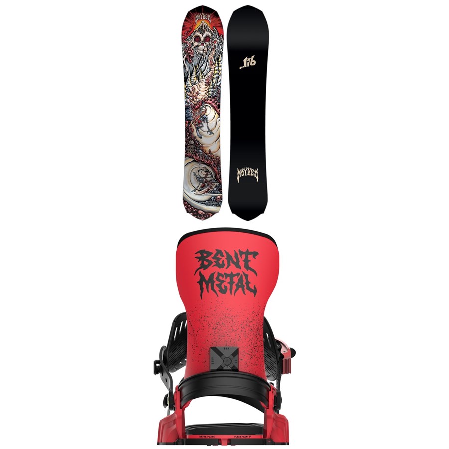 evo Lib Tech Mayhem Rocket C3 Snowboard + Bent Metal Transfer