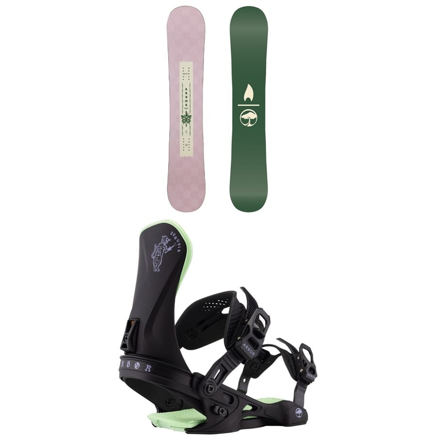 evo Arbor Swoon Decon Snowboard + Acacia Snowboard Bindings + Vans