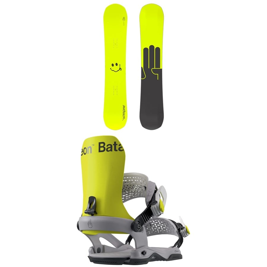 evo Bataleon Evil Twin 20Y Snowboard + Chaos AW Snowboard Bindings