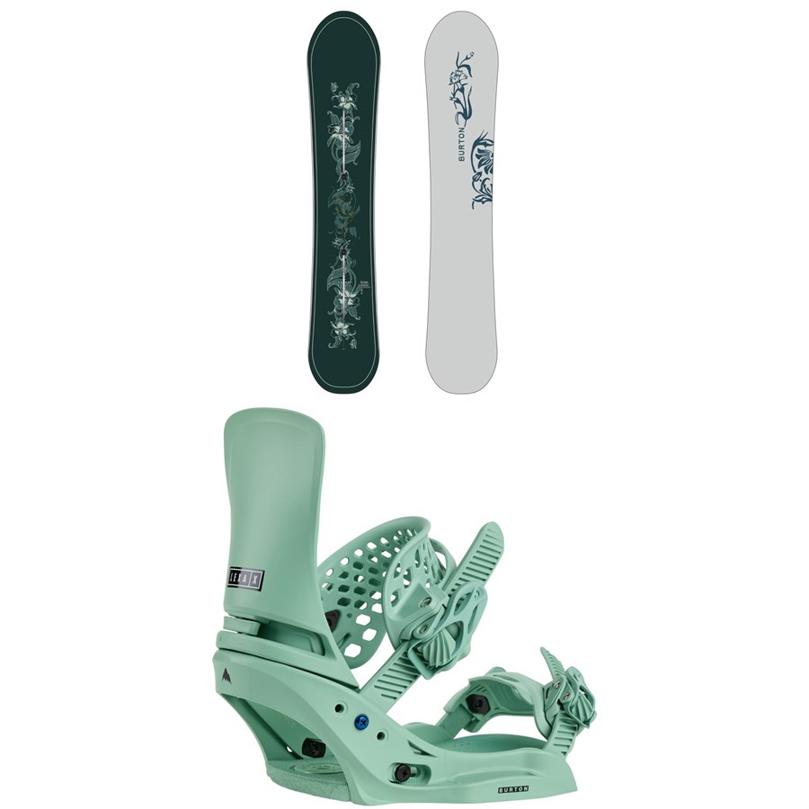 evo Burton Feelgood Flying V Snowboard + Lexa EST Snowboard