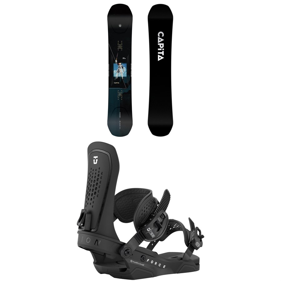 evo CAPiTA Aeronaut Snowboard + Union Ultra Snowboard Bindings +