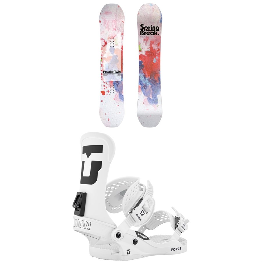 evo CAPiTA Spring Break Powder Twin Snowboard + Union Force