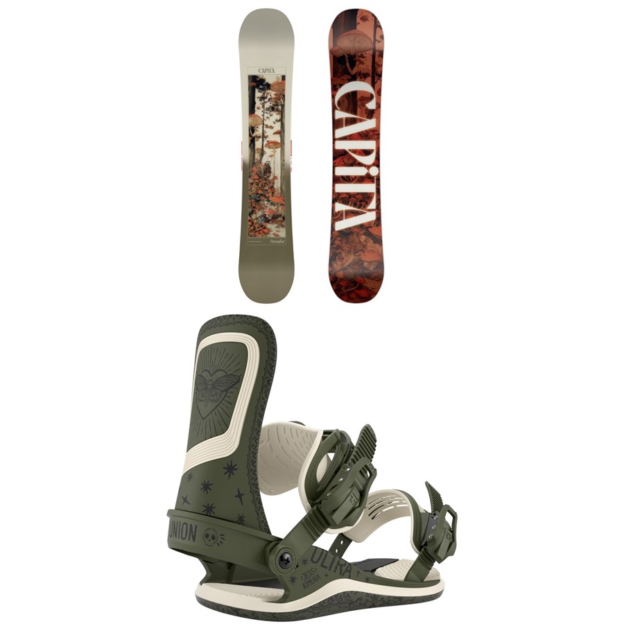 evo CAPiTA Spring Break Slush Slashers 2.0 Snowboard + Union Ultra