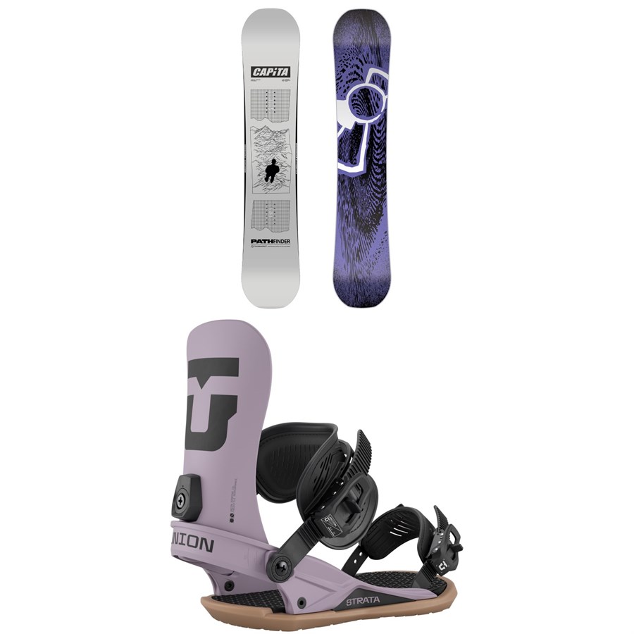 evo CAPiTA Pathfinder Snowboard + Union Strata Snowboard Bindings