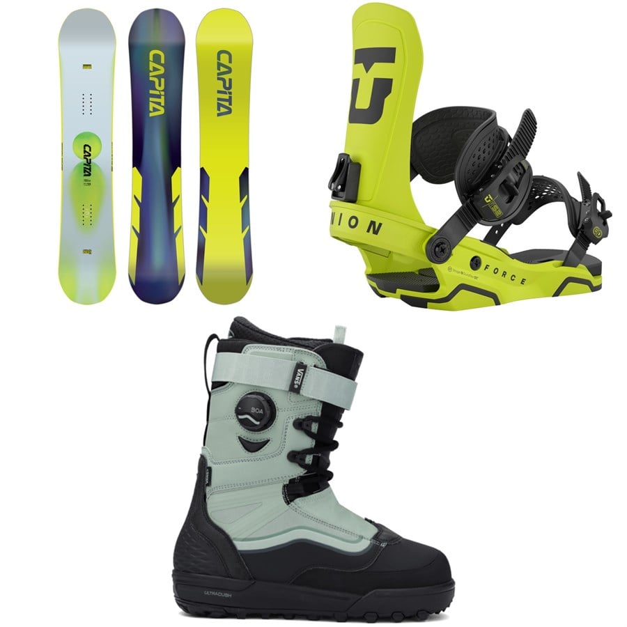 evo CAPiTA Mega Mercury Snowboard + Union Atlas Pro Snowboard