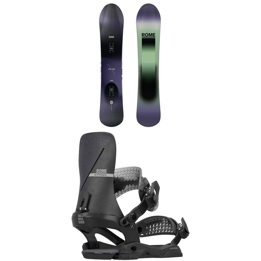 evo Rome Muse Snowboard + Katana AW Snowboard Bindings - Women's