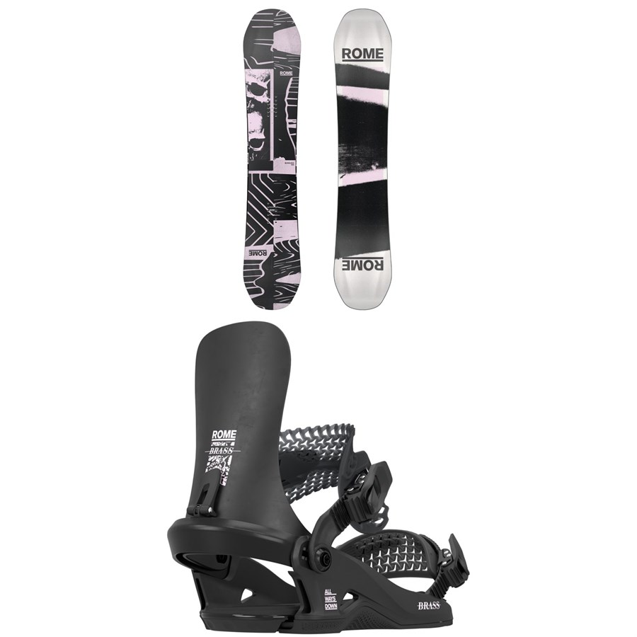 evo Rome Boneless Snowboard Brass HW Snowboard Bindings