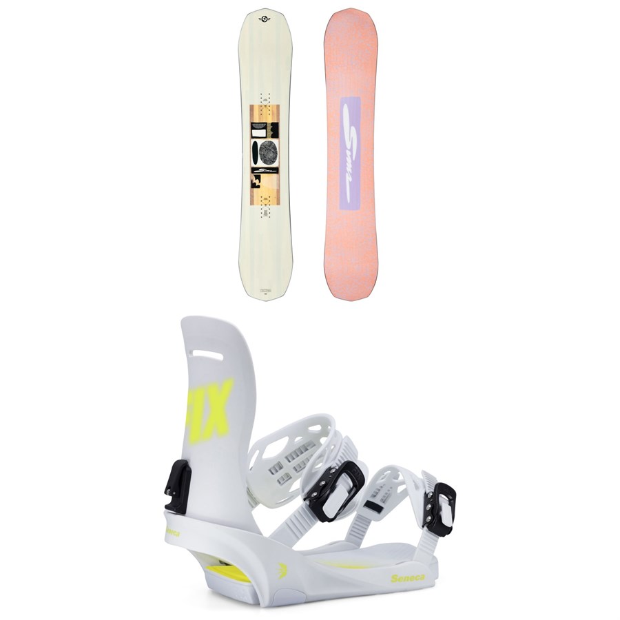 evo Sims Vanilla Snowboard + Fix Seneca Snowboard Bindings