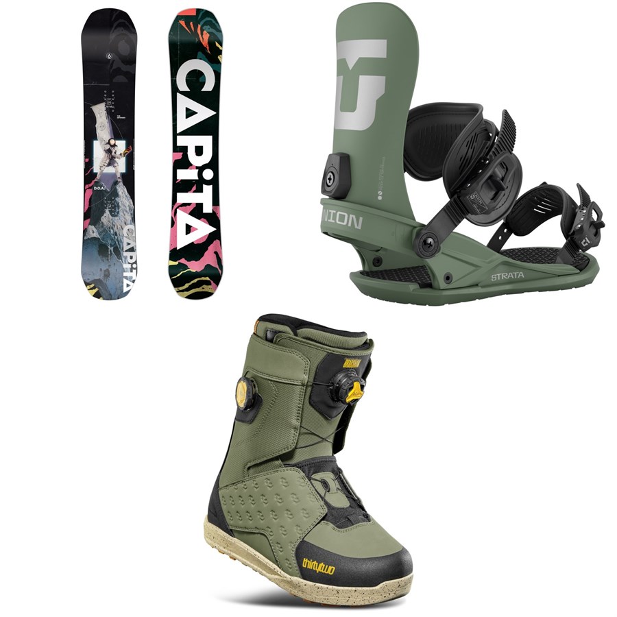 evo CAPiTA Outerspace Living Snowboard + Union STR Snowboard