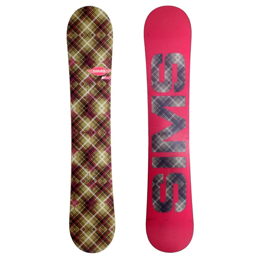 Rare Sims x-wedge snowboard with canted footbeds
