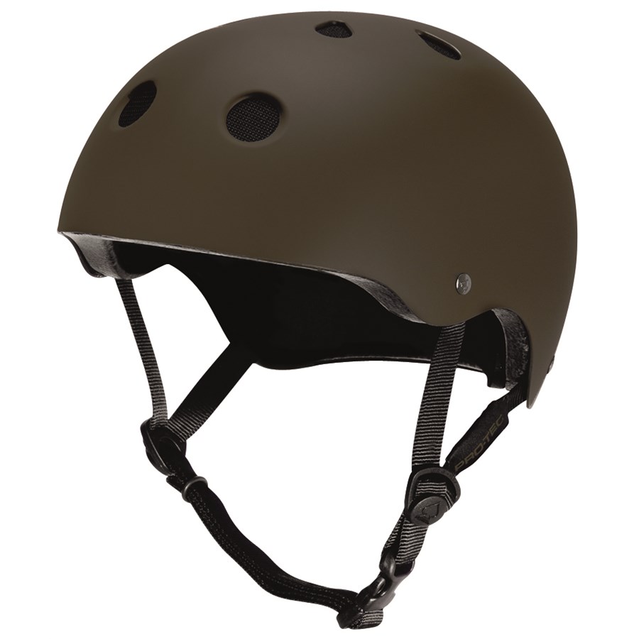 pro tec classic lite helmet matte dark army front