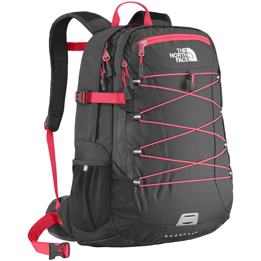 hot pink north face backpack