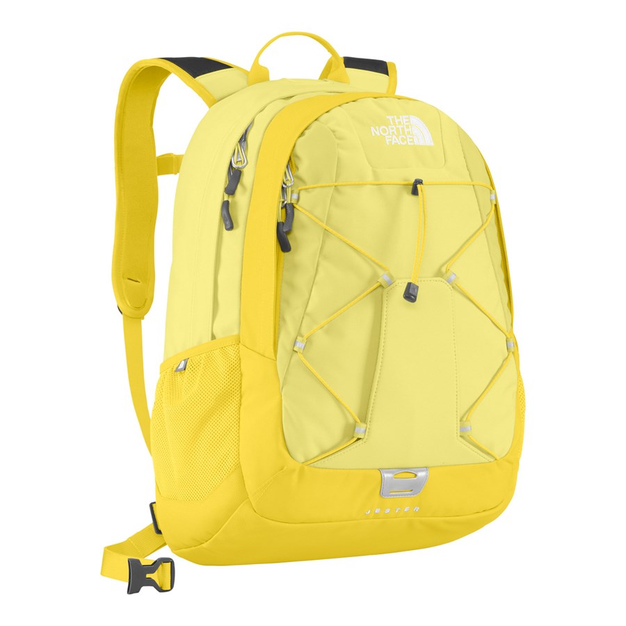yellow north face bookbag