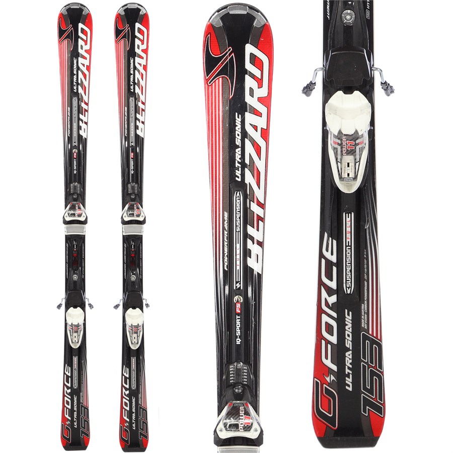 Blizzard G Force Ultrasonic Sport Full Suspension IQ Skis + Power 