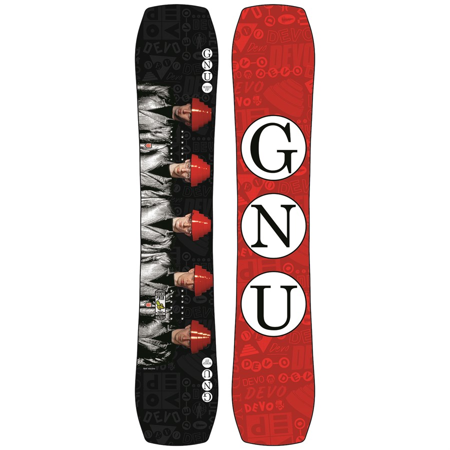 GNU snowboard DEVO WHIP IT 2014 3 STICKER SET New Old Stock Mint Condition 