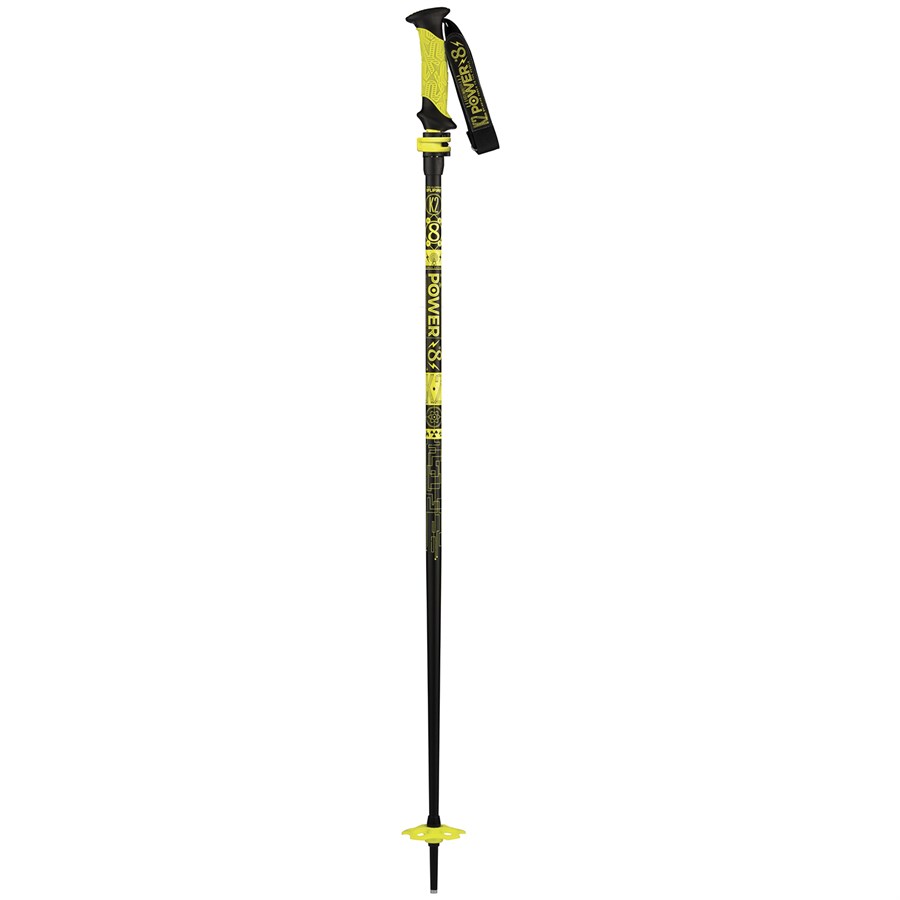 2016 K2 Power 8 Flipjaw Black Adjustable Ski Poles 
