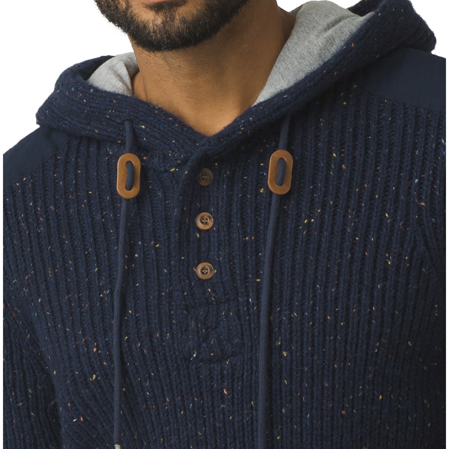 hooded henley sweater