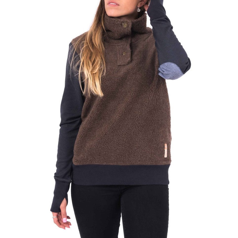 womens sherpa fleece pullover