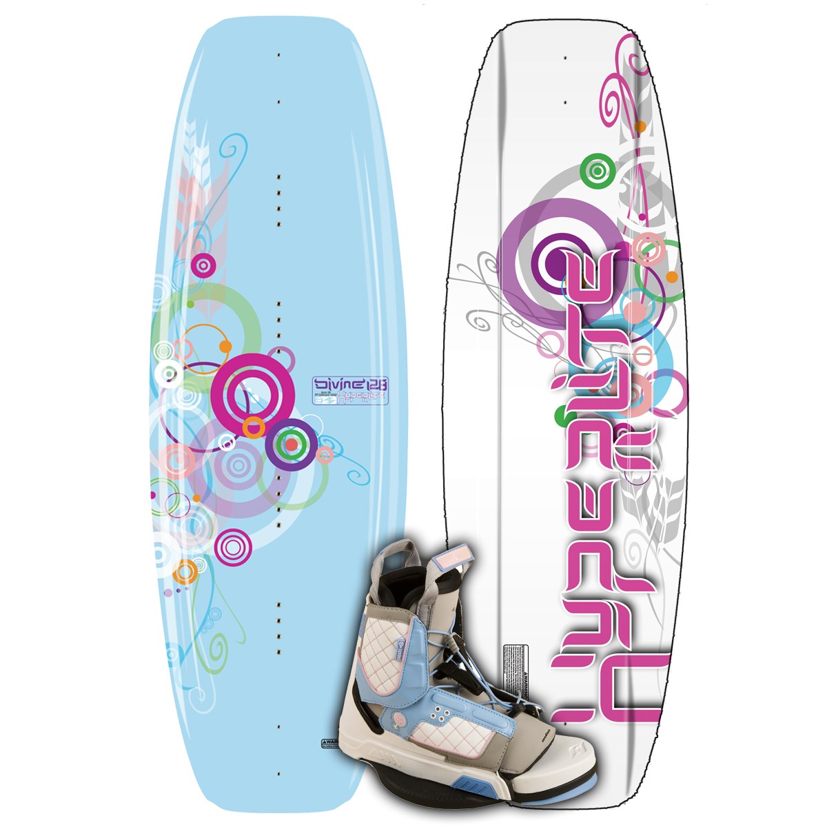 Hyperlite Era Wakeboard 132 im 2024 Set mit Unite Wakeboard Bindung 39