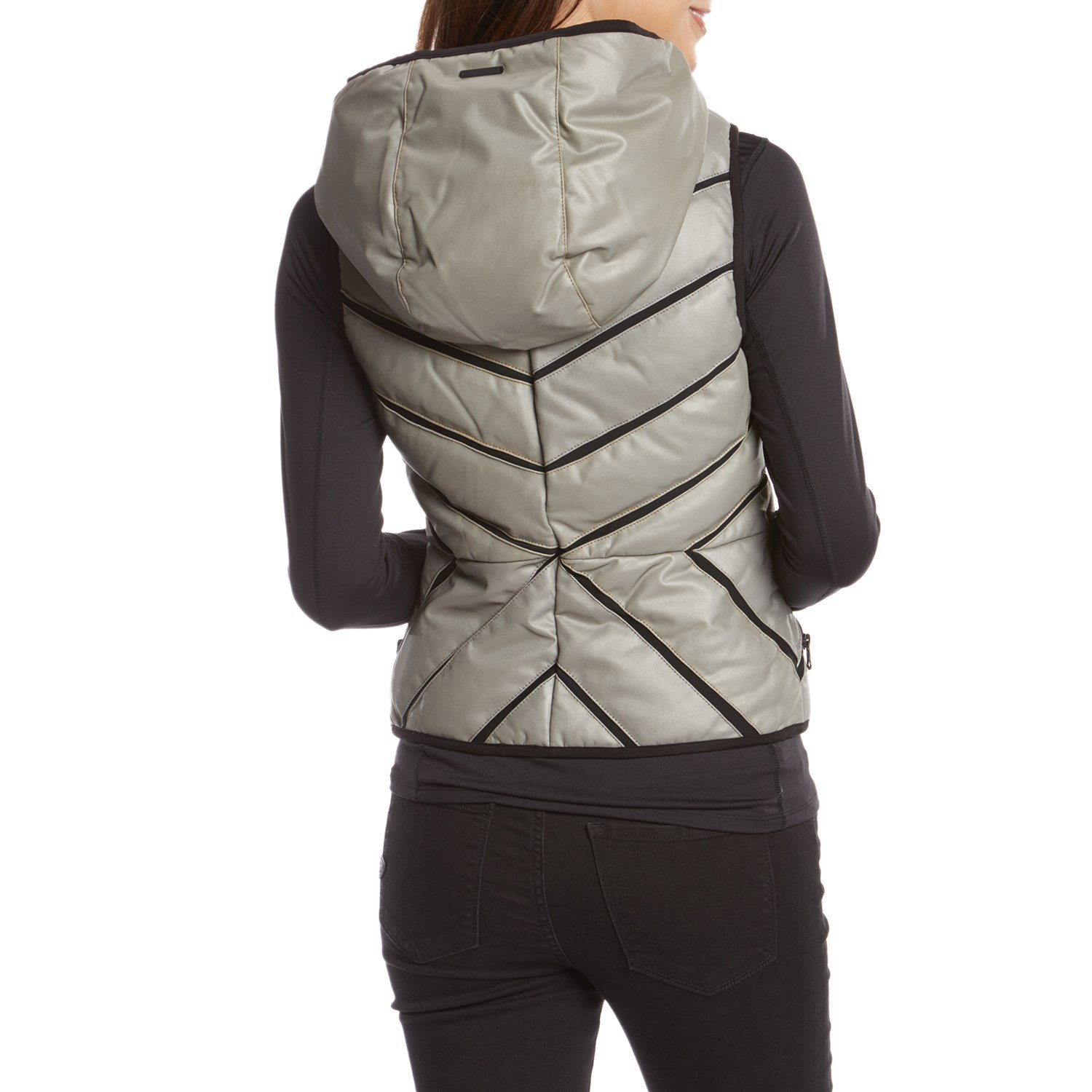 blanc noir puffer vest