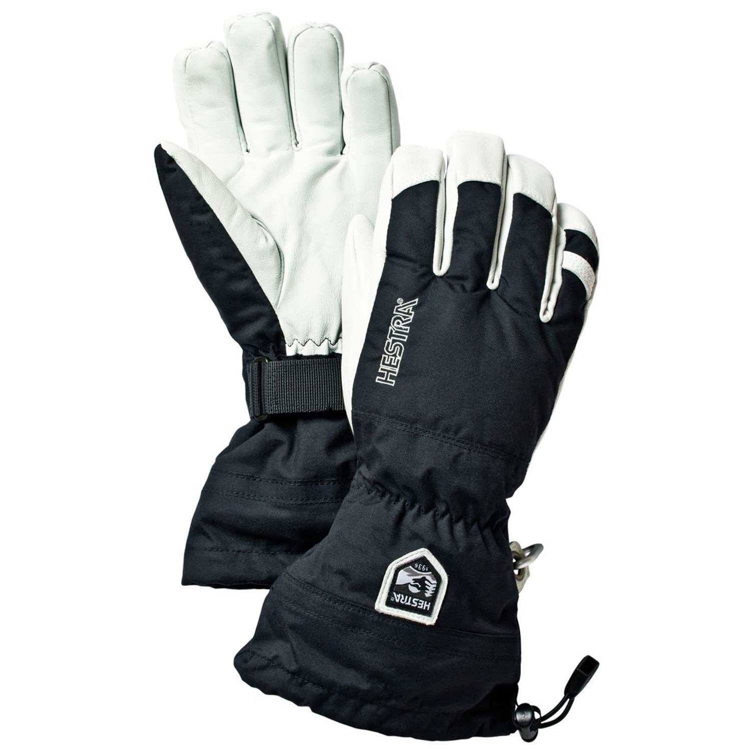 Hestra Gloves Army Leather Heli Ski Glove Unisex 5 Finger Navy 