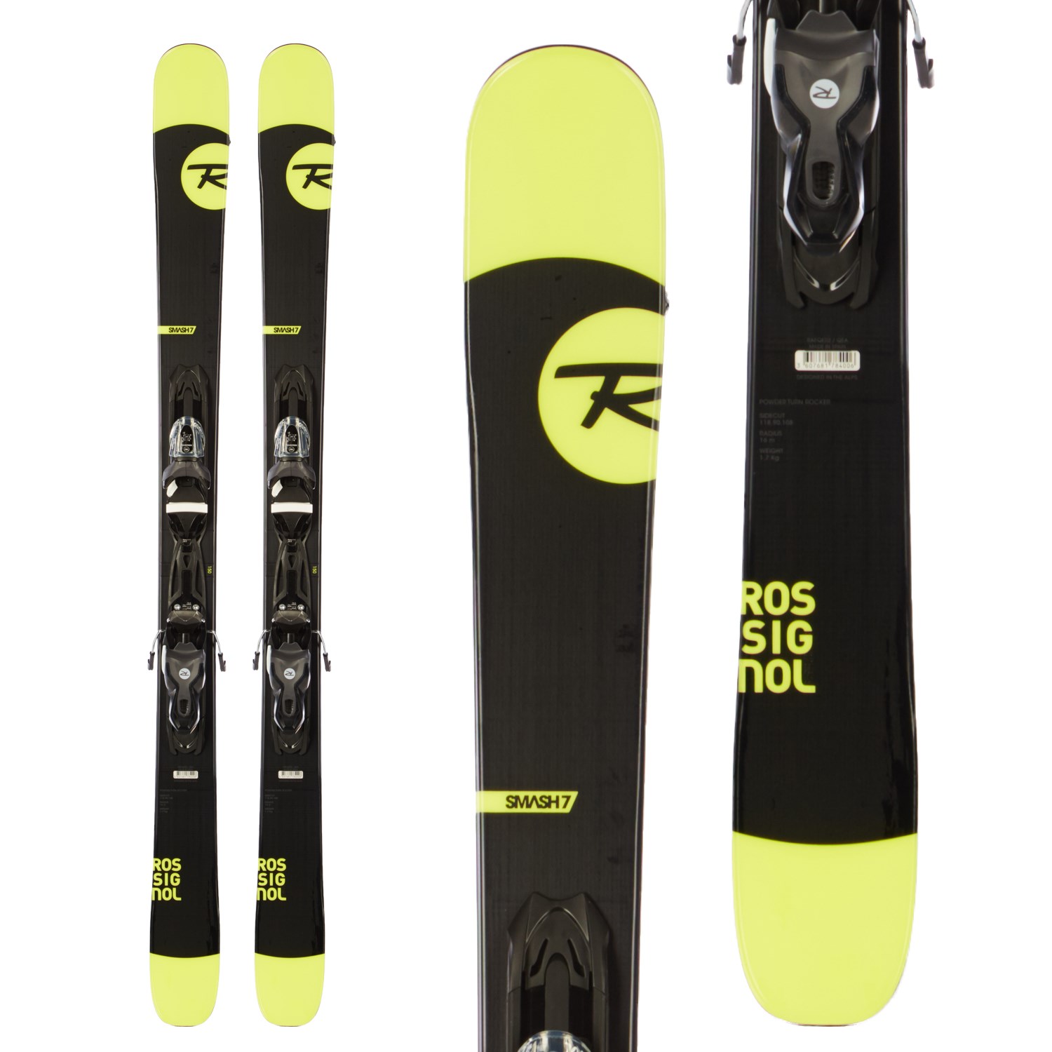 Rossignol Smash 7 Skis Xelium 100 B83 Bindings 2016 evo