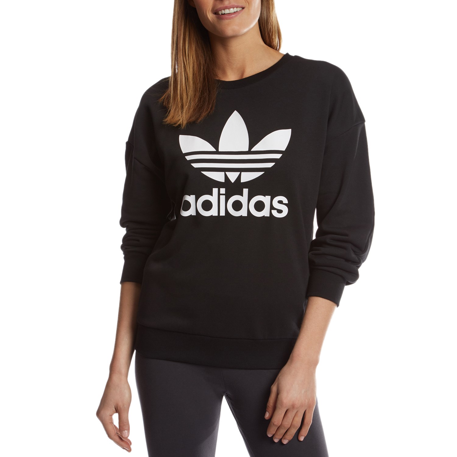 skøn vitalitet Sympatisere Adidas Trefoil Crewneck Sweatshirt - Women's | evo