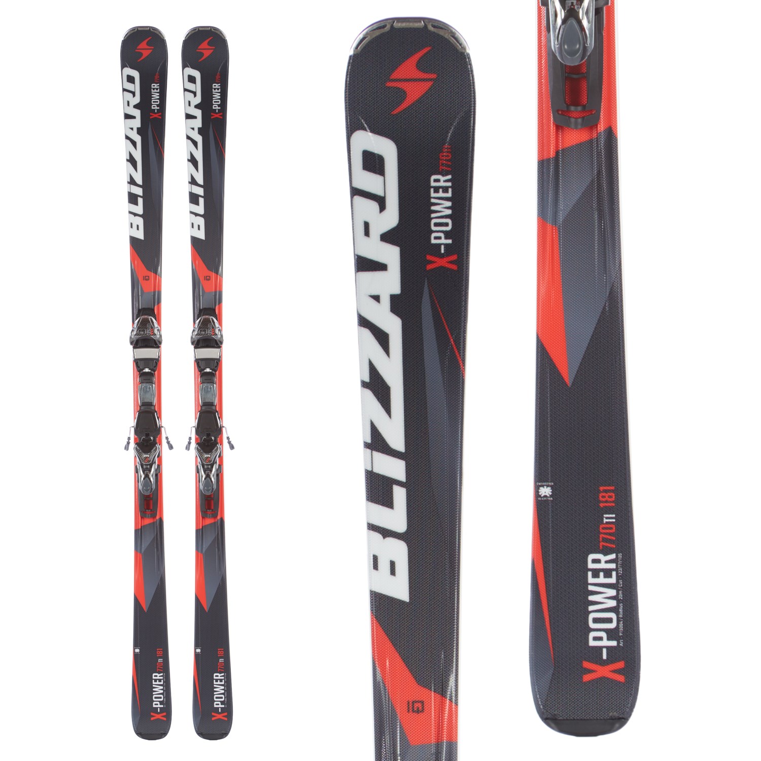 167 cm fixations Qualité A Blizzard Ski occasion Blizzard X-Power 770 IQ 