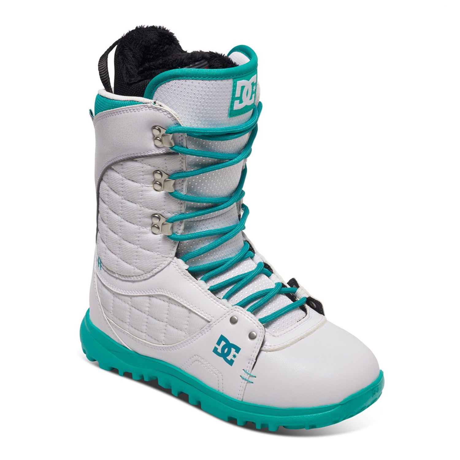 dc white snowboarding boots