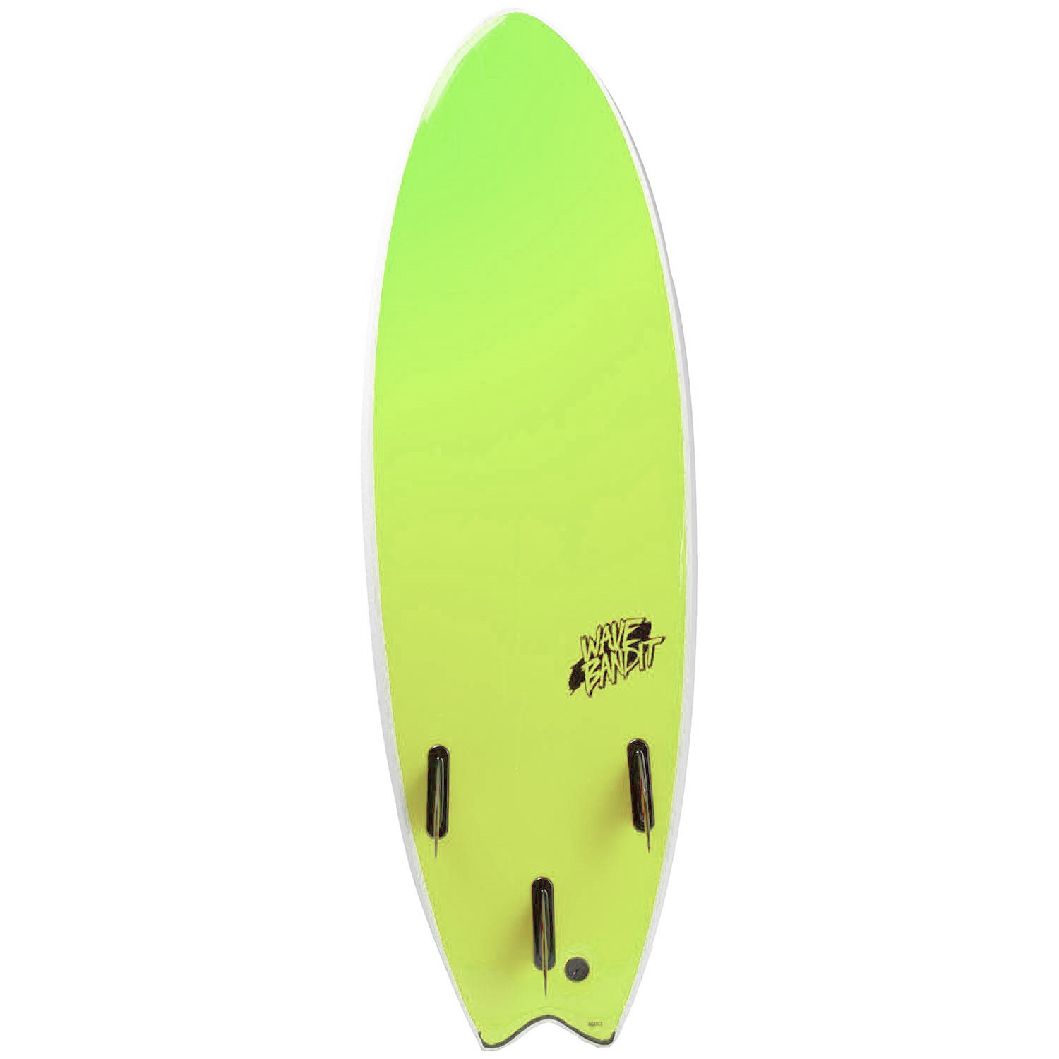 Wave Bandit Performer Tri Surfboard Neon Green 66 