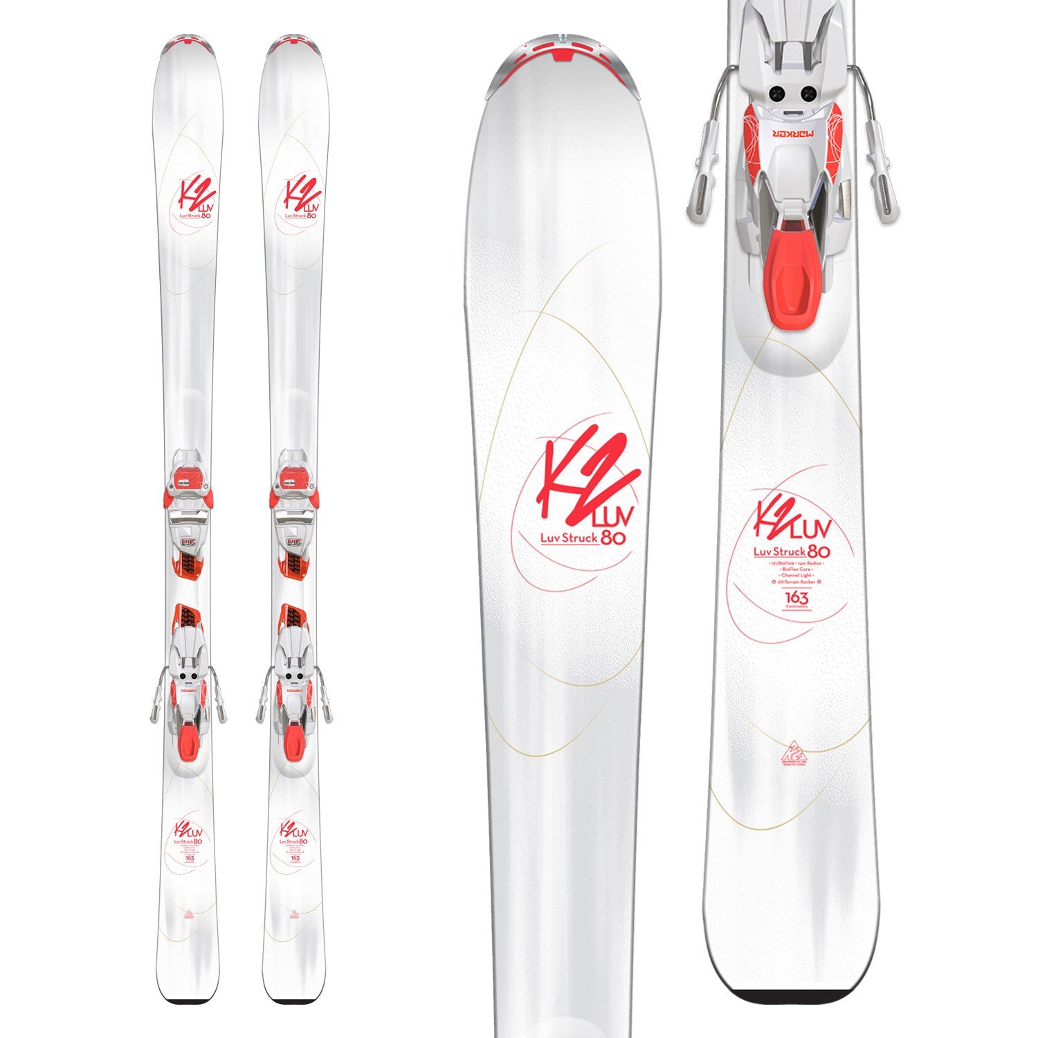 K2 Luv Struck 80 Skis + ER3 10 TCx Light Bindings - Women's 2018 | evo