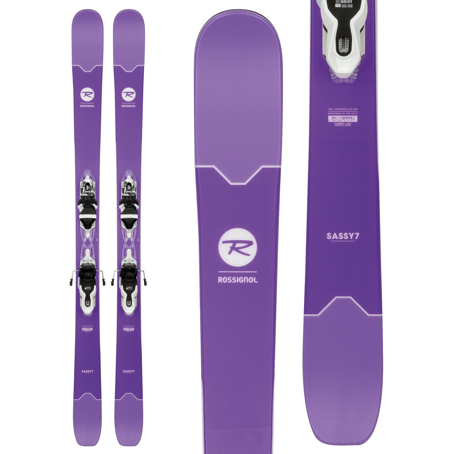 Rossignol sassy 7 on sale skis with bindings