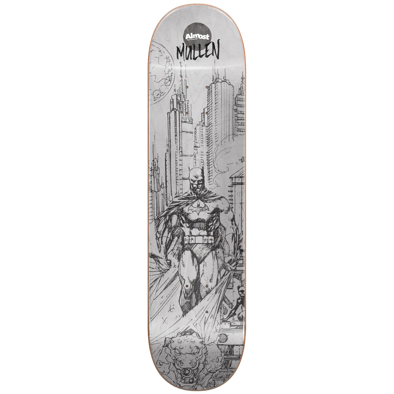 Almost Mullen Batman Pencil Sketch  Skateboard Deck | evo