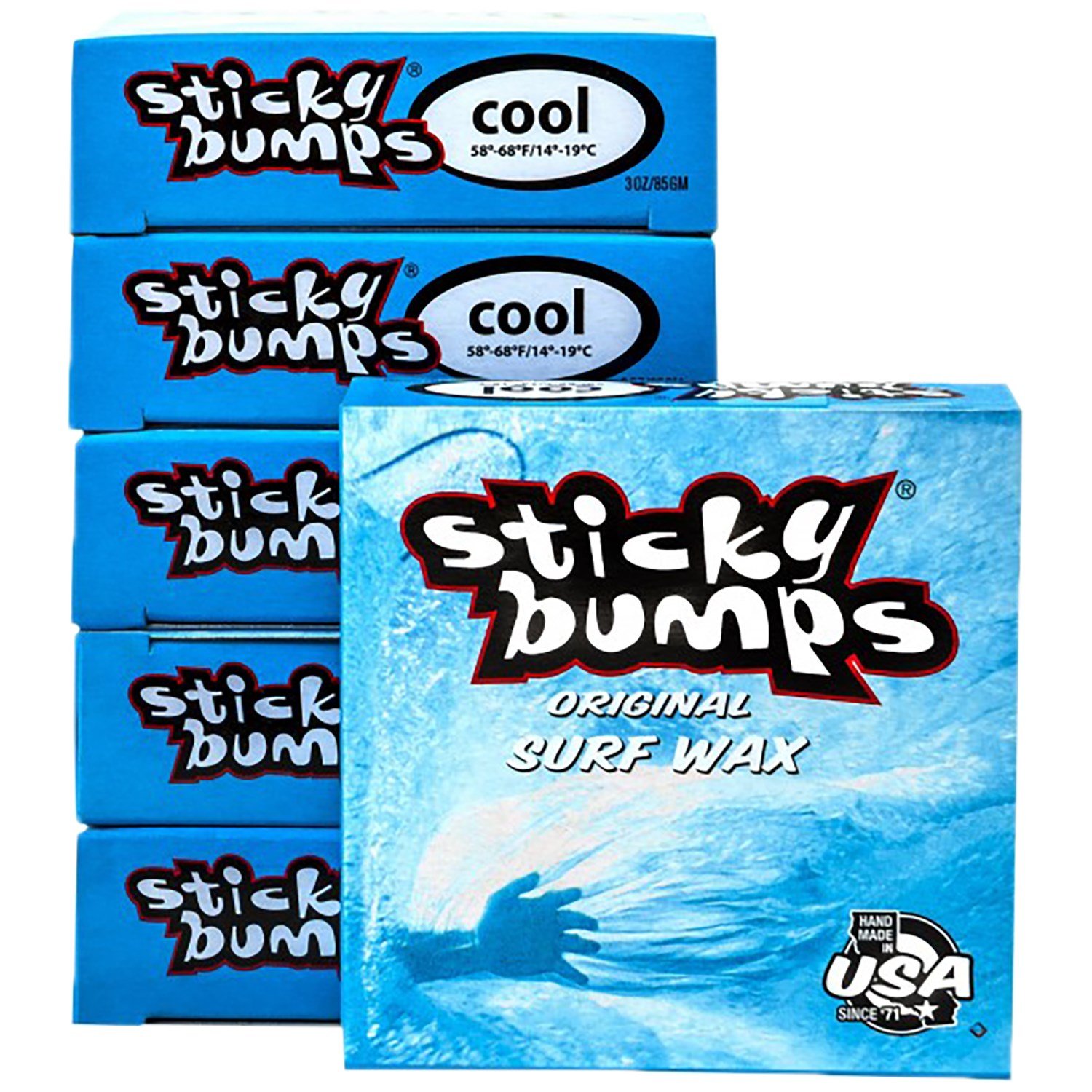 Sticky Bumps Surf Wax Cool Water NEW 4 Block Pack 