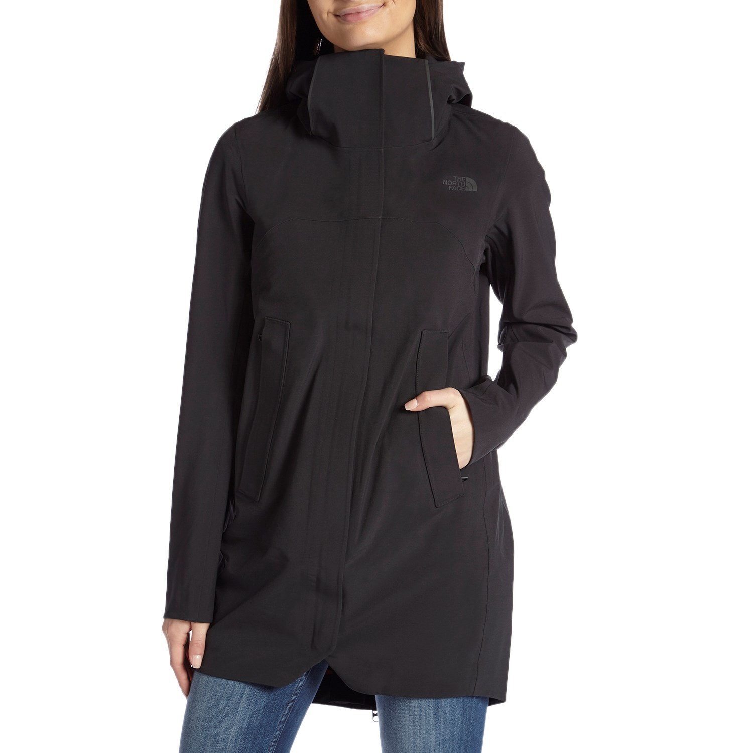 womens north face trench coat