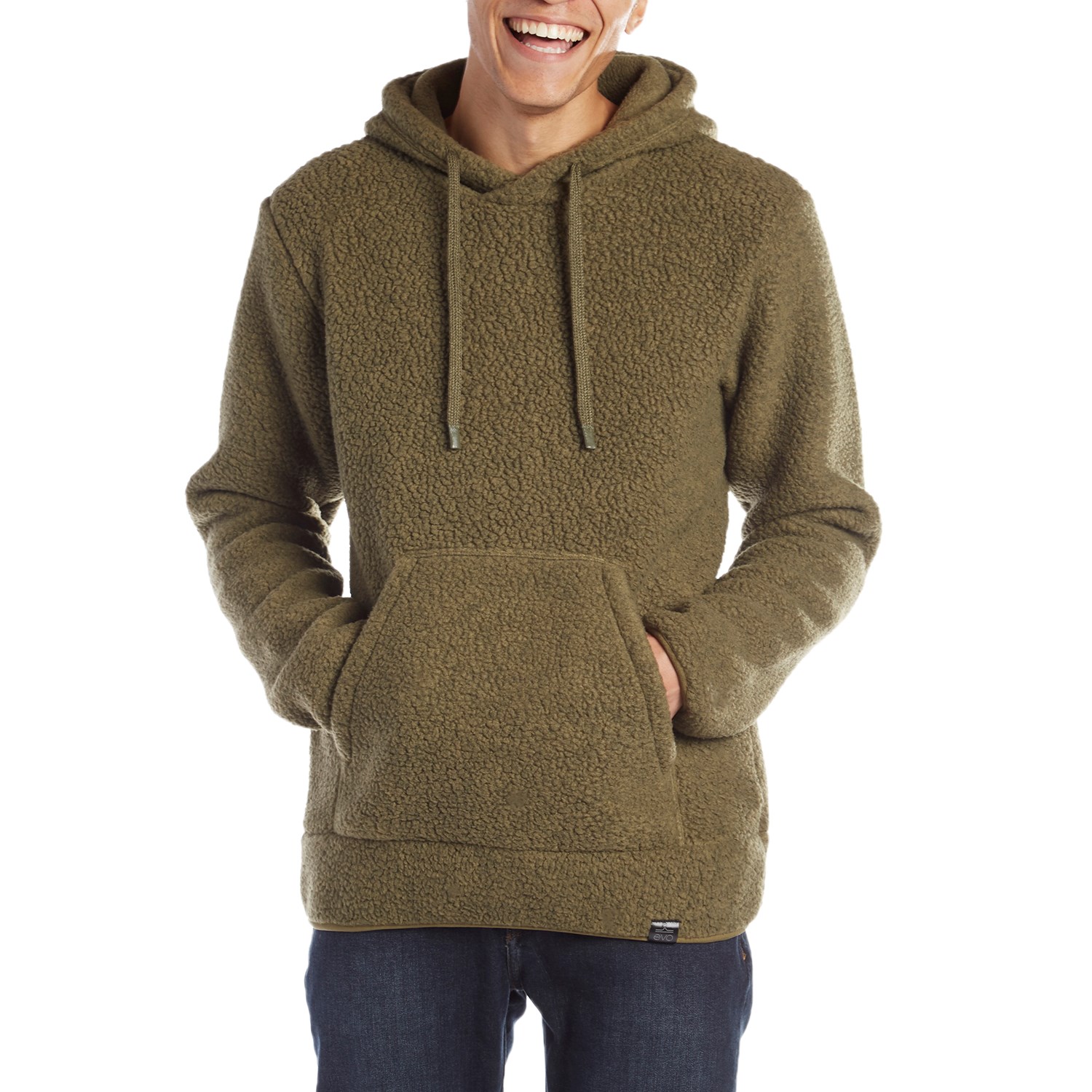sherpa fleece pullover hoodie