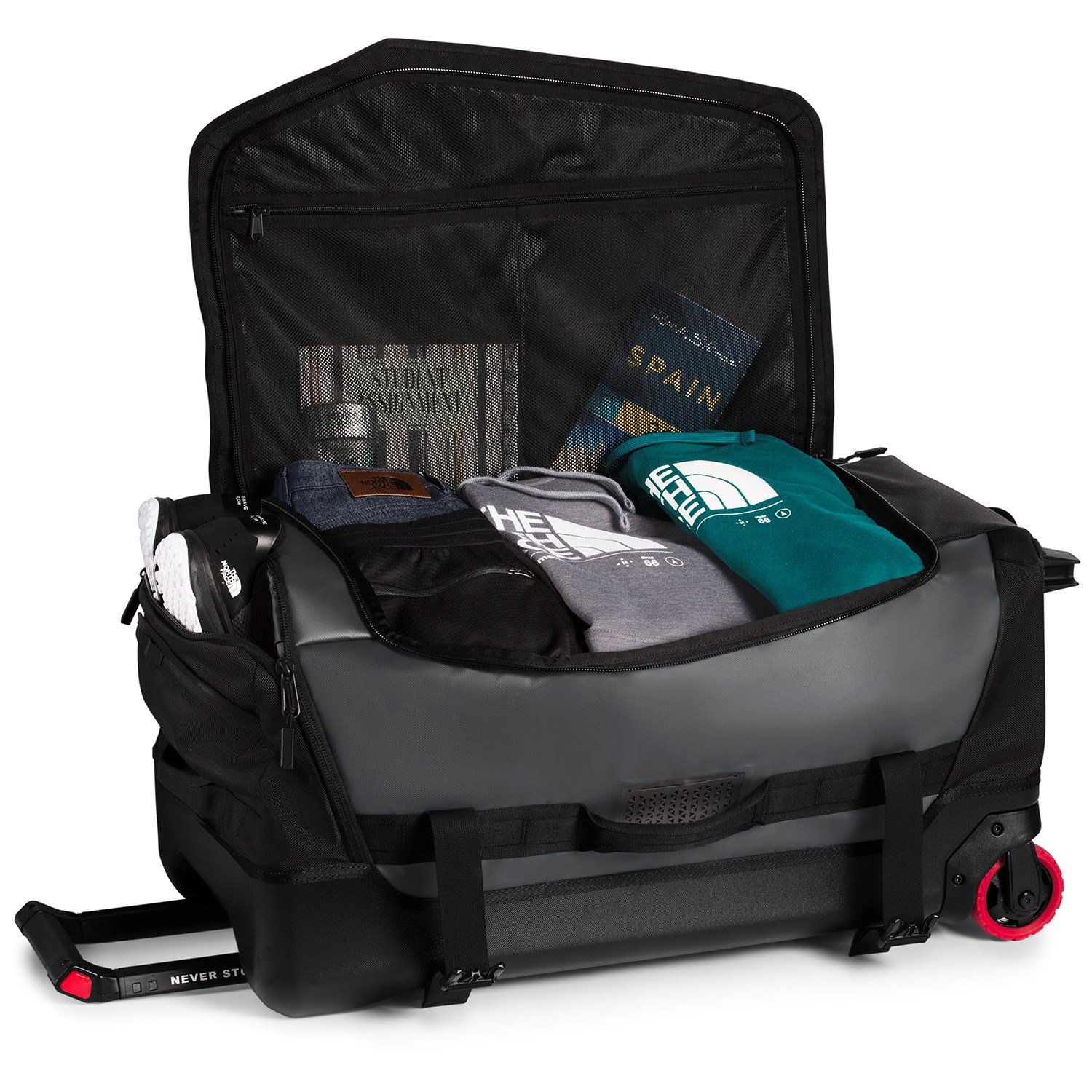 the north face rolling thunder wheeled duffel bag
