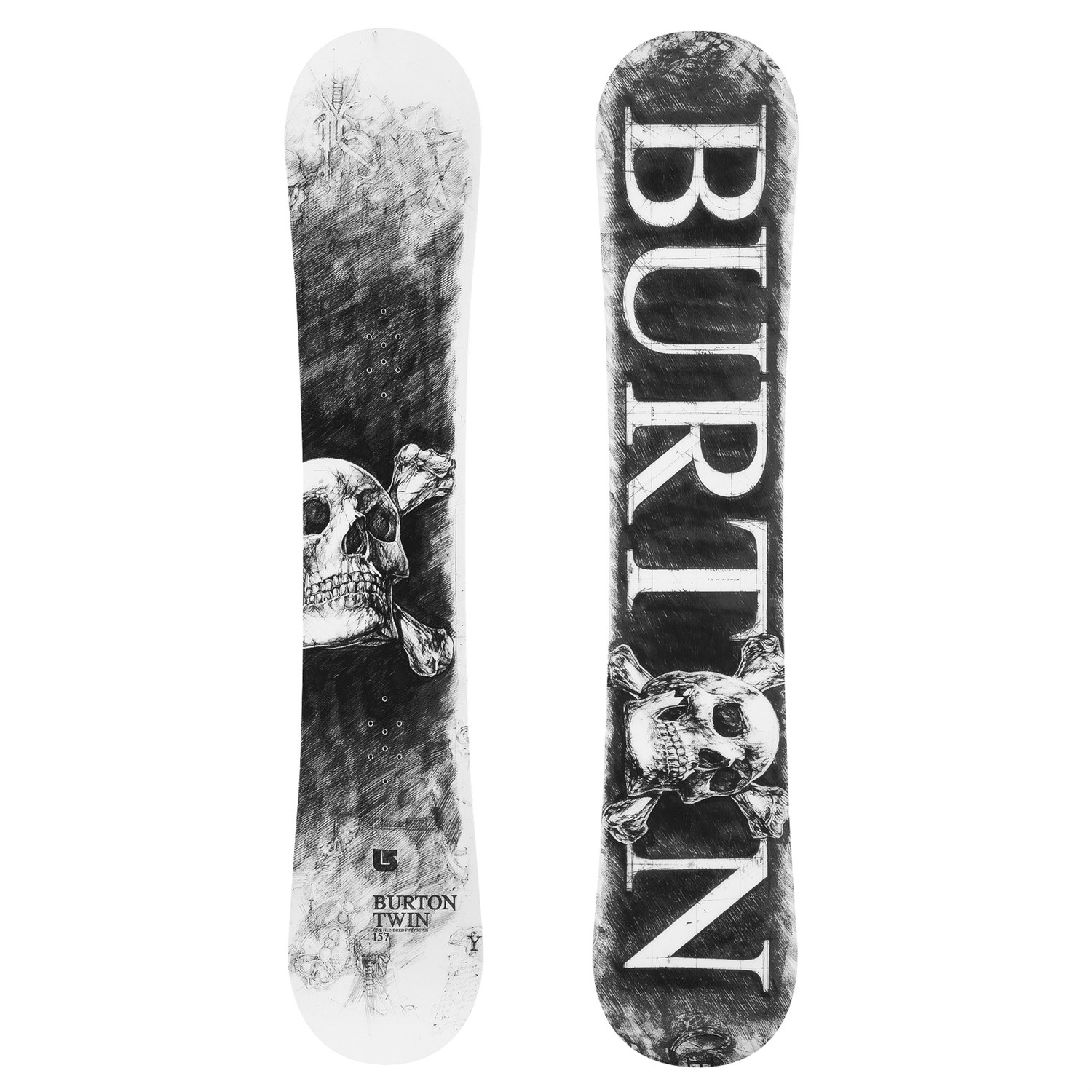 BURTON TWIN 157  スノーボード　SKULL-EDITION