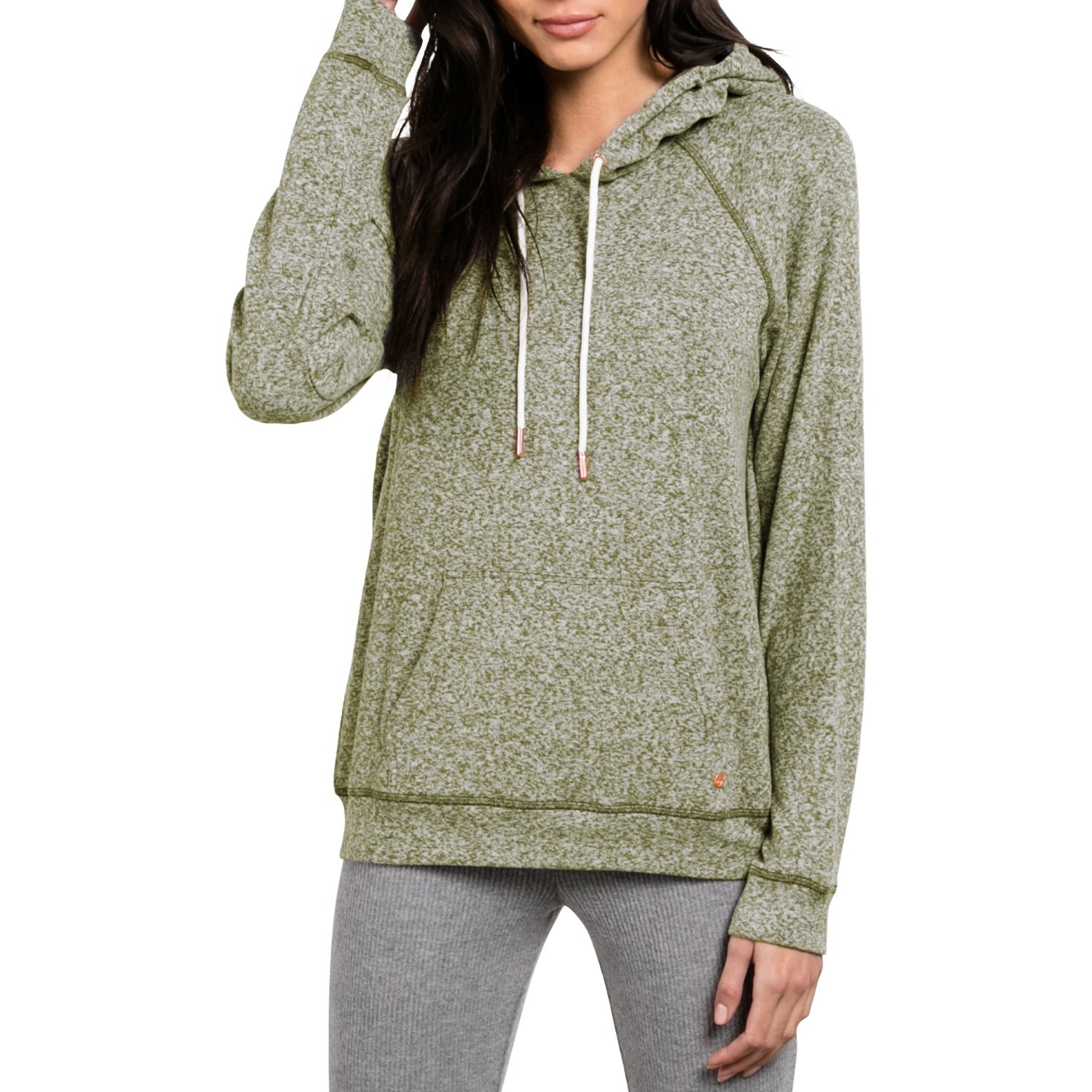Charcoal Grey Volcom Lil Womens Pullover Hoody 