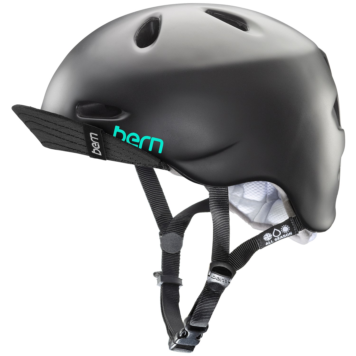 Bern Berkeley Ladies Bike Cycle Helmet Flip Visor Satin White Multi XS-S M-L 