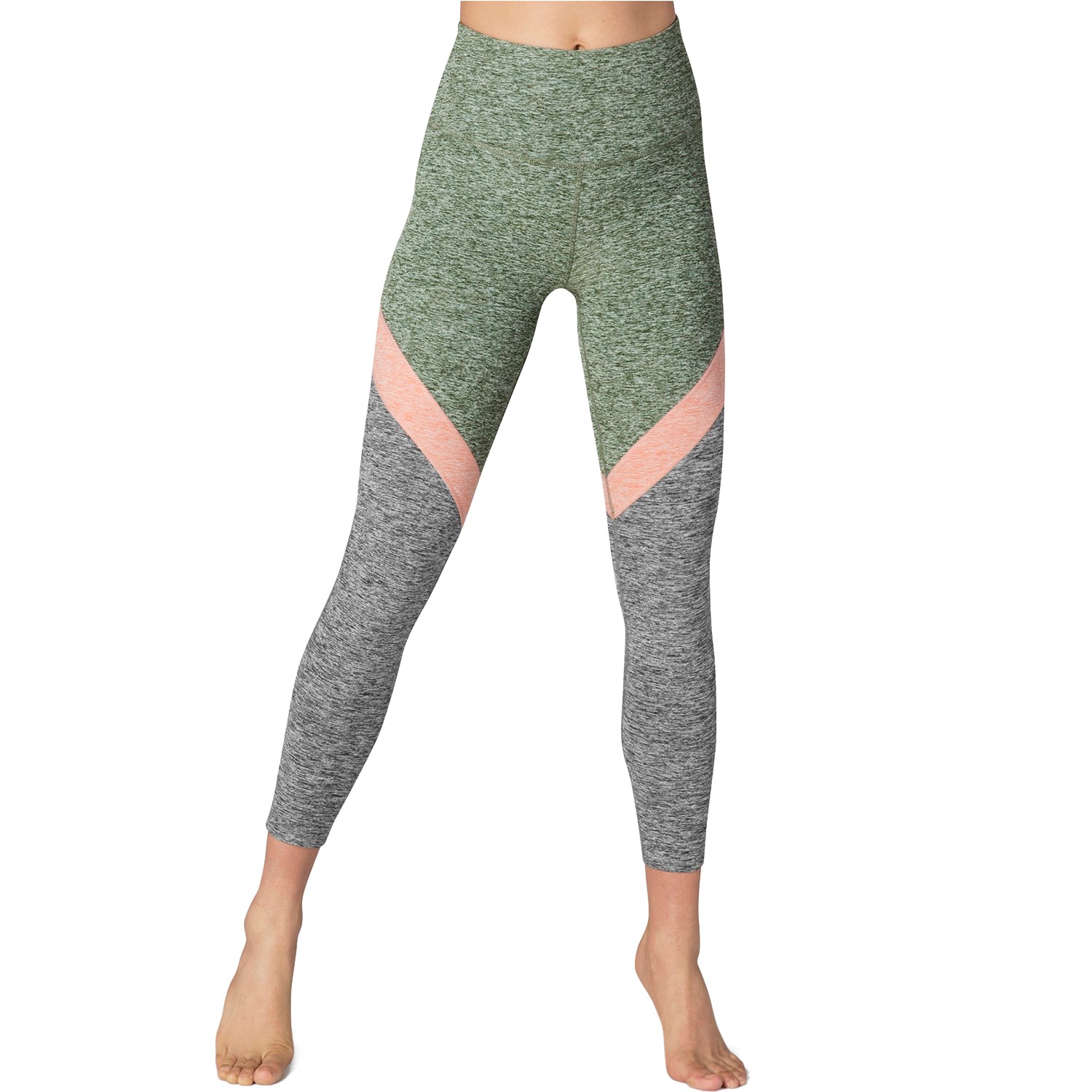 Beyond Yoga Spacedye Tri Panel High Waisted Midi Leggings Women s evo