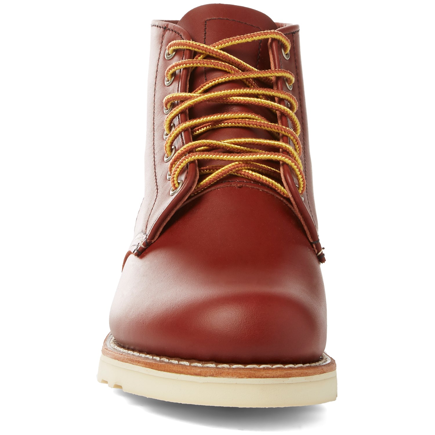 red wing round toe boots