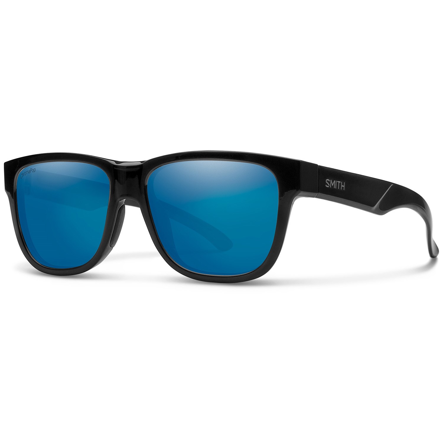 Smith Lowdown Slim 2 Sunglasses Gloss Black Polar ChromaPop Blue Mirror 53mm for sale online