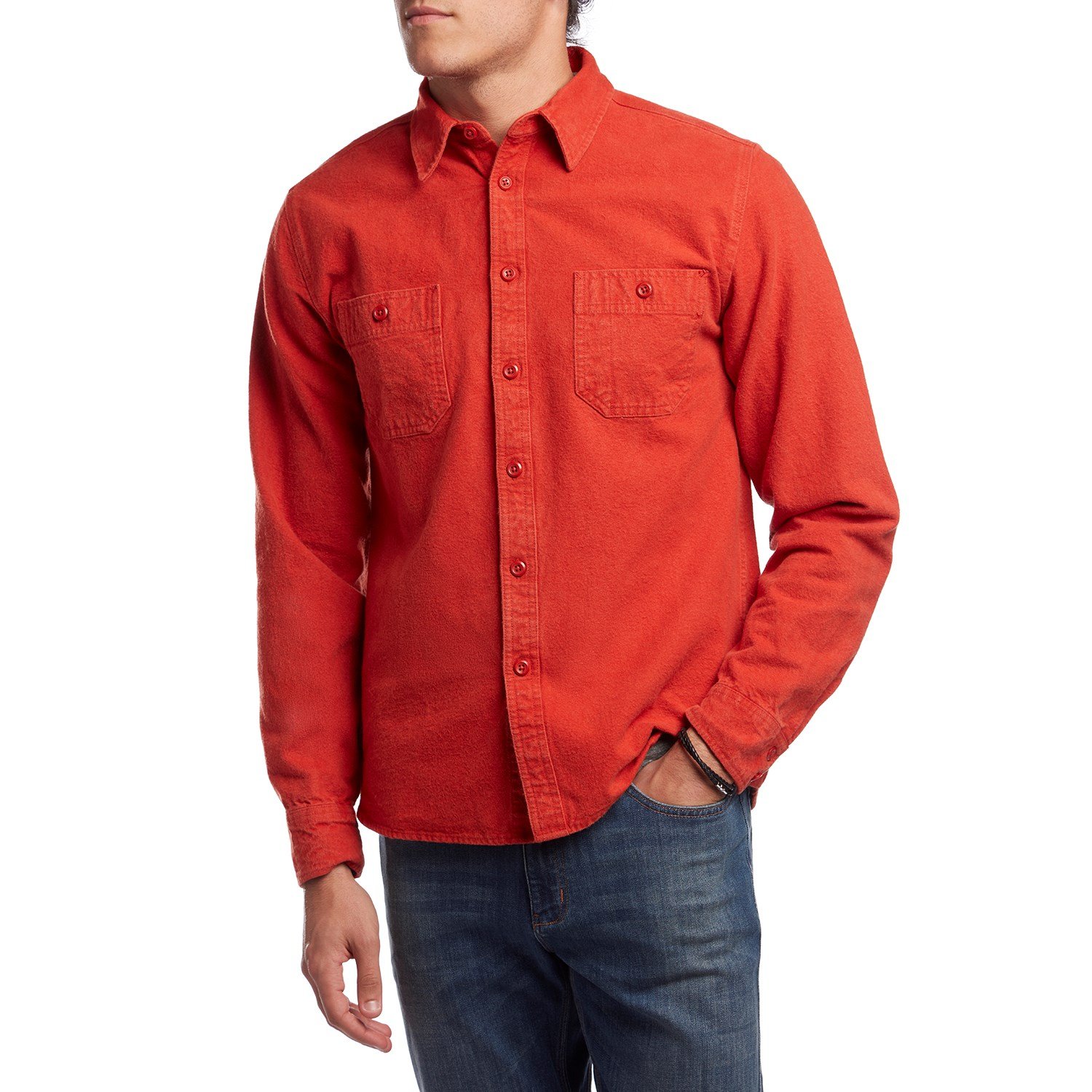 red chamois shirt